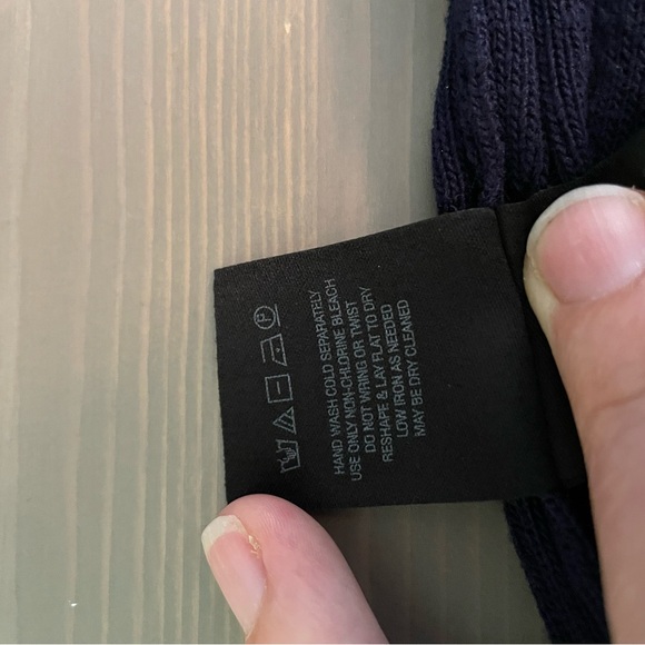 By Anthropologie Banlieue Peplum Cardigan Sweater Woman Size Large Navy NWOT - Picture 10 of 13